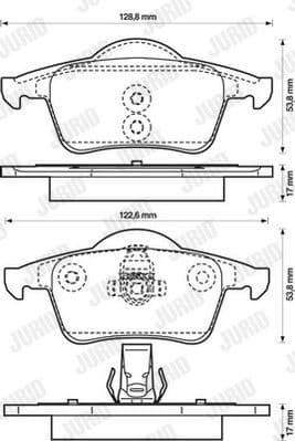 Brake Pad Set, disc brake 573021J