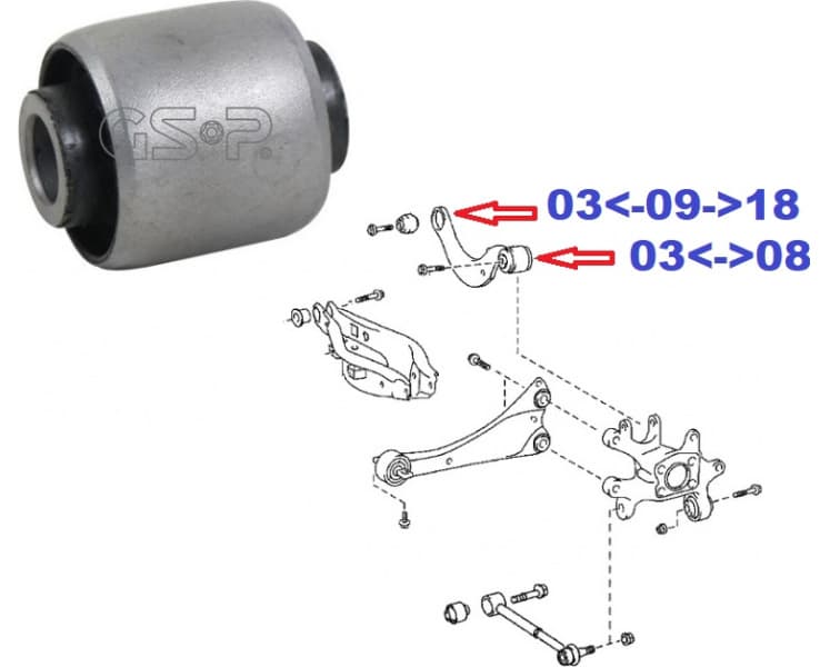 Silentblock rear axle 517258
