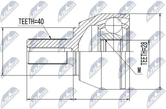 Joint Kit, drive shaft NPZ-FR-039 - image 2