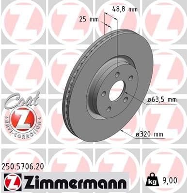 Brake Disc COAT Z 250.5706.20