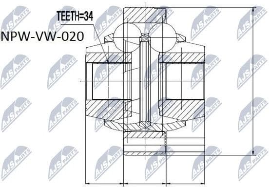 Joint Kit, drive shaft NPW-VW-020 - image 2