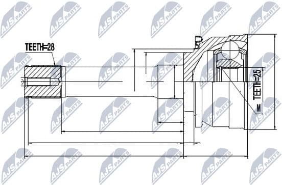 Joint Kit, drive shaft NPZ-MS-007 - image 2