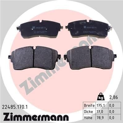 Brake Pad Set, disc brake 22485.170.1