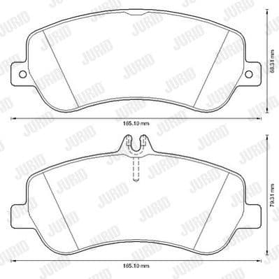 Brake Pad Set, disc brake Jurid White Low Dust 573321JC