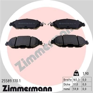 Brake Pad Set, disc brake 25589.170.1