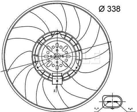 Fan, engine cooling BEHR CFF 33 000S