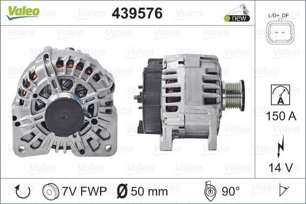 Alternator VALEO ORIGINS NEW OE TECHNOLOGY 439576