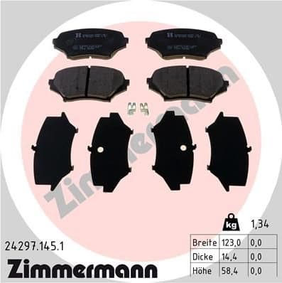 Brake Pad Set, disc brake 24297.145.1