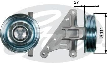 Deflection/Guide Pulley, V-ribbed belt DriveAlign™ T36429