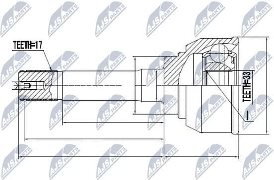 Joint Kit, drive shaft NPZ-IS-007 - image 2