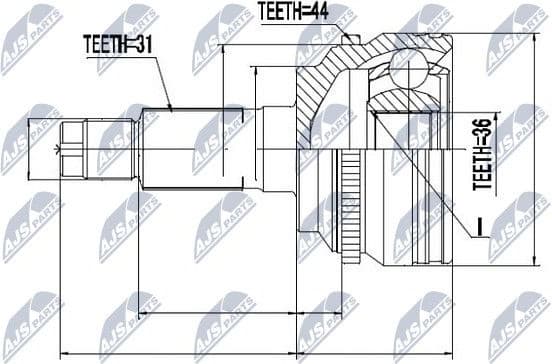 Joint Kit, drive shaft NPZ-MZ-019 - image 2