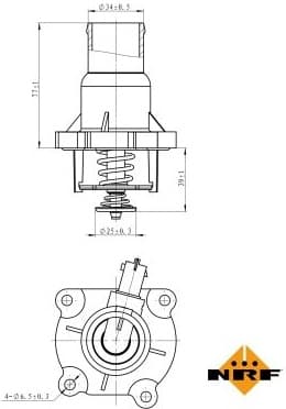 Thermostat, coolant EASY FIT 725030
