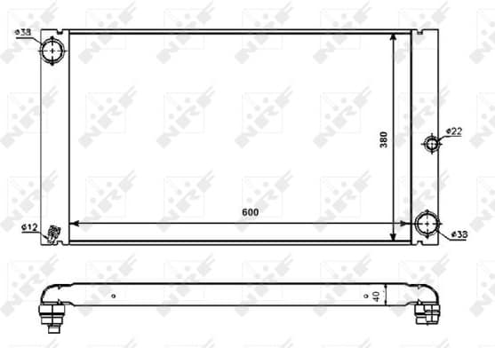 Radiator, engine cooling 53725