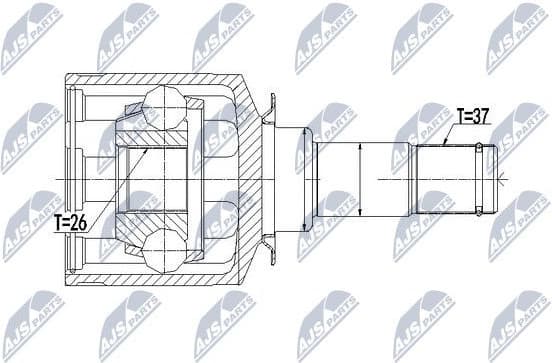 Joint Kit, drive shaft NPW-ME-057 - image 2
