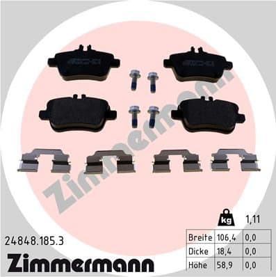 Brake Pad Set, disc brake 24848.185.3