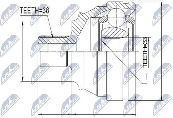 Joint Kit, drive shaft NPZ-VW-003 - image 2
