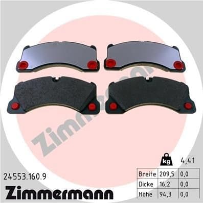 Brake Pad Set, disc brake pb:z 24553.160.9