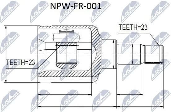 Joint Kit, drive shaft NPW-FR-001 - image 2