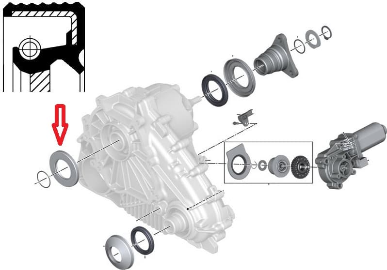 Seal transfer case 010 34130B - image 2