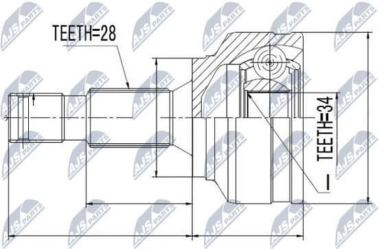 Joint Kit, drive shaft NPZ-CT-019 - image 2