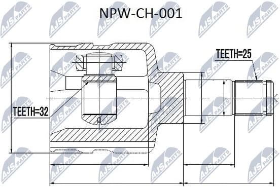 Joint Kit, drive shaft NPW-CH-001 - image 2