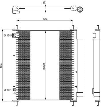 Condenser, air conditioning EASY FIT 350326