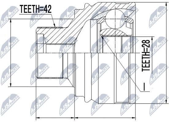 CV joint outer NPZ-AU-054 - image 2