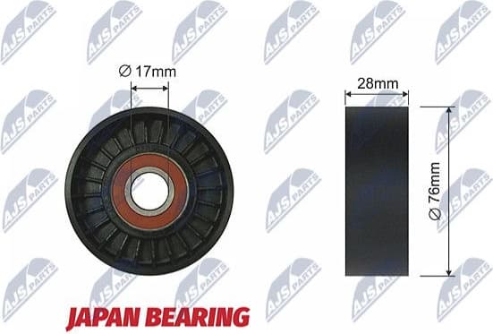 Tensioner Pulley, V-ribbed belt RNK-KA-001