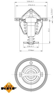 Thermostat, coolant EASY FIT 725107