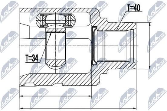 Joint Kit, drive shaft NPW-VW-027 - image 2