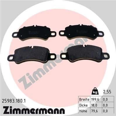 Brake Pad Set, disc brake 25983.180.1