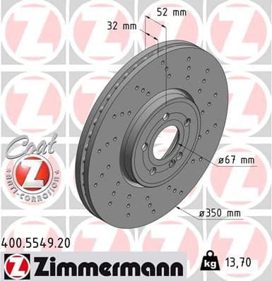 Brake Disc COAT Z 400.5549.20