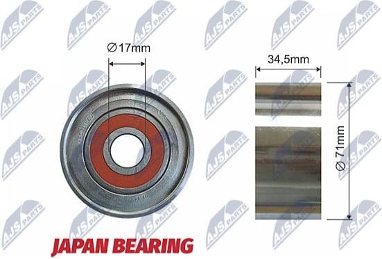 Deflection/Guide Pulley, V-ribbed belt RNK-MZ-012