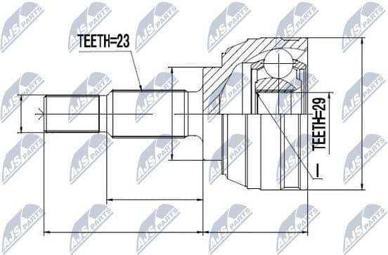 Joint Kit, drive shaft NPZ-RE-029