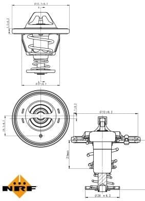 Thermostat, coolant EASY FIT 725118