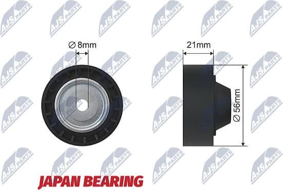 Deflection/Guide Pulley, V-ribbed belt RNK-RE-009