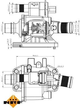 Thermostat, coolant EASY FIT 725058