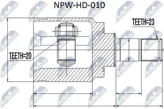 Joint Kit, drive shaft NPW-HD-010 - image 2