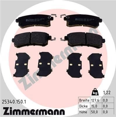 Brake Pad Set, disc brake 25340.150.1