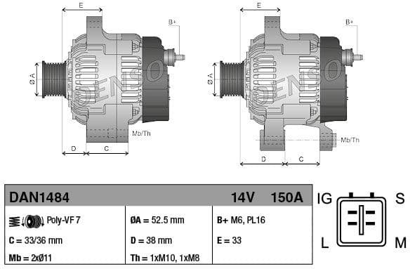 Alternator DAN1484