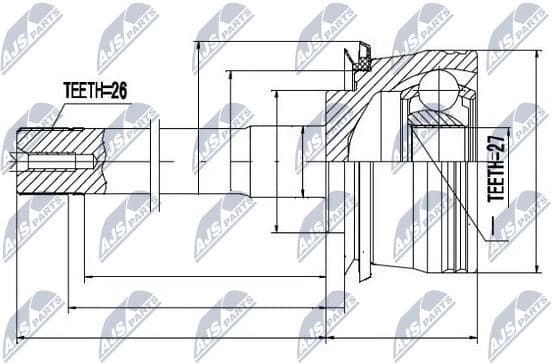 Joint Kit, drive shaft NPZ-TY-078 - image 2