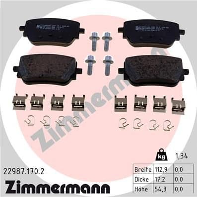 Brake Pad Set, disc brake 22987.170.2