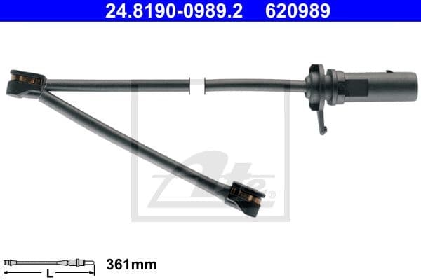 Warning Contact, brake pad wear 24.8190-0989.2