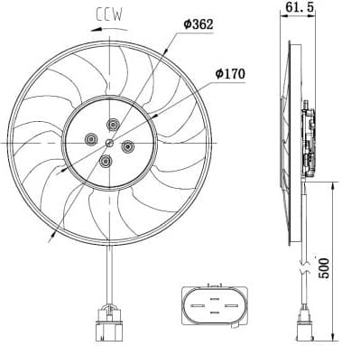 Fan, engine cooling 47931