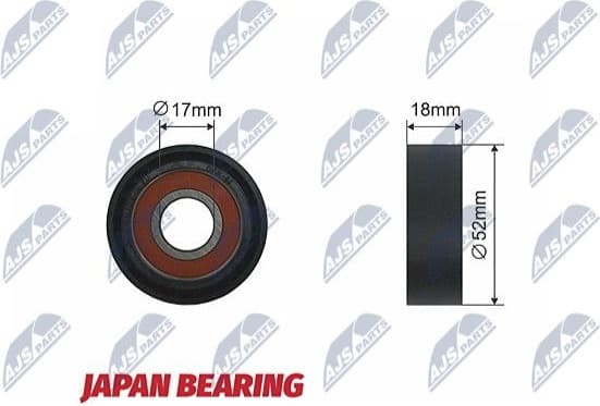 Tensioner Pulley, V-ribbed belt RNK-FR-024