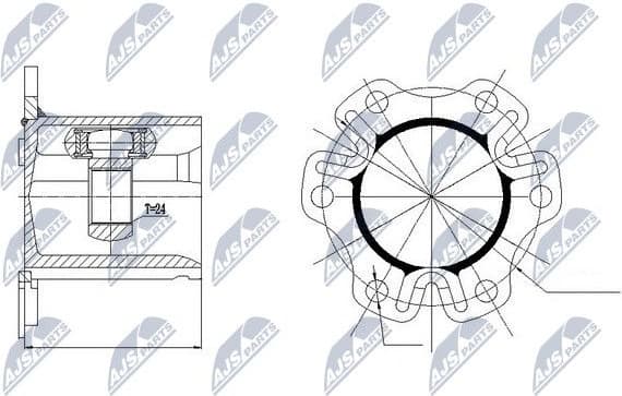 Joint Kit, drive shaft NPW-AU-003 - image 2