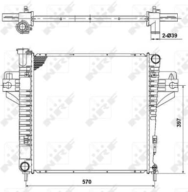 Radiator, engine cooling 53182