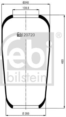 Bellow, air suspension 20720