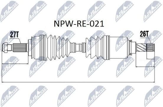 Drive Shaft NPW-RE-021 - image 4