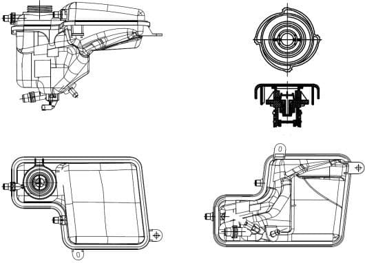 Expansion Tank, coolant EASY FIT 454034